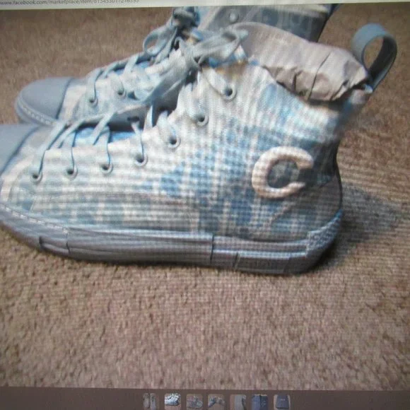 CHRISTIAN DIORLght Blue Oblique B 23 High Top Tennis Shoes size 43 New w/box
